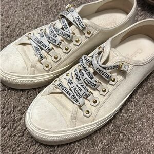Dior Cream Casual Sneakers
